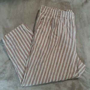 Madewell Linen-CottonTrousers in Stripe  size XL